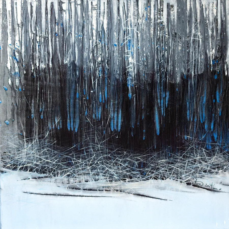 Image of Land 1 by Liudmyla Davydenko, size: 100х100, made of oil/canvas, Painting medium, part of the Synergetics series, priced at €1500 Photo 1 of 2.