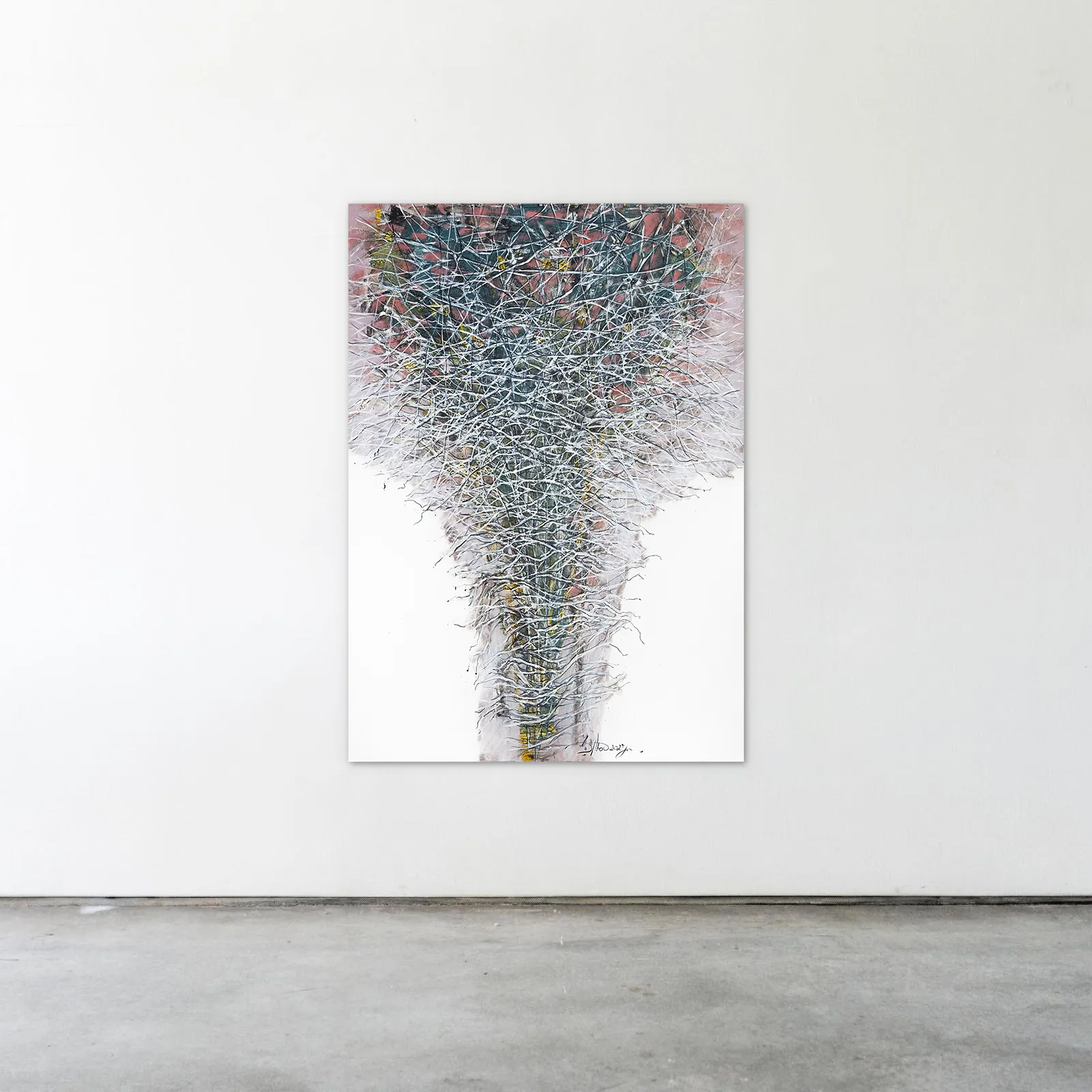 Зображення "Blooming" від Людмила Давиденко, розмір: 100x140 см, медіум: Живопис, серія: Ізолінії, ціна: €2500 Фото 3 з 3.