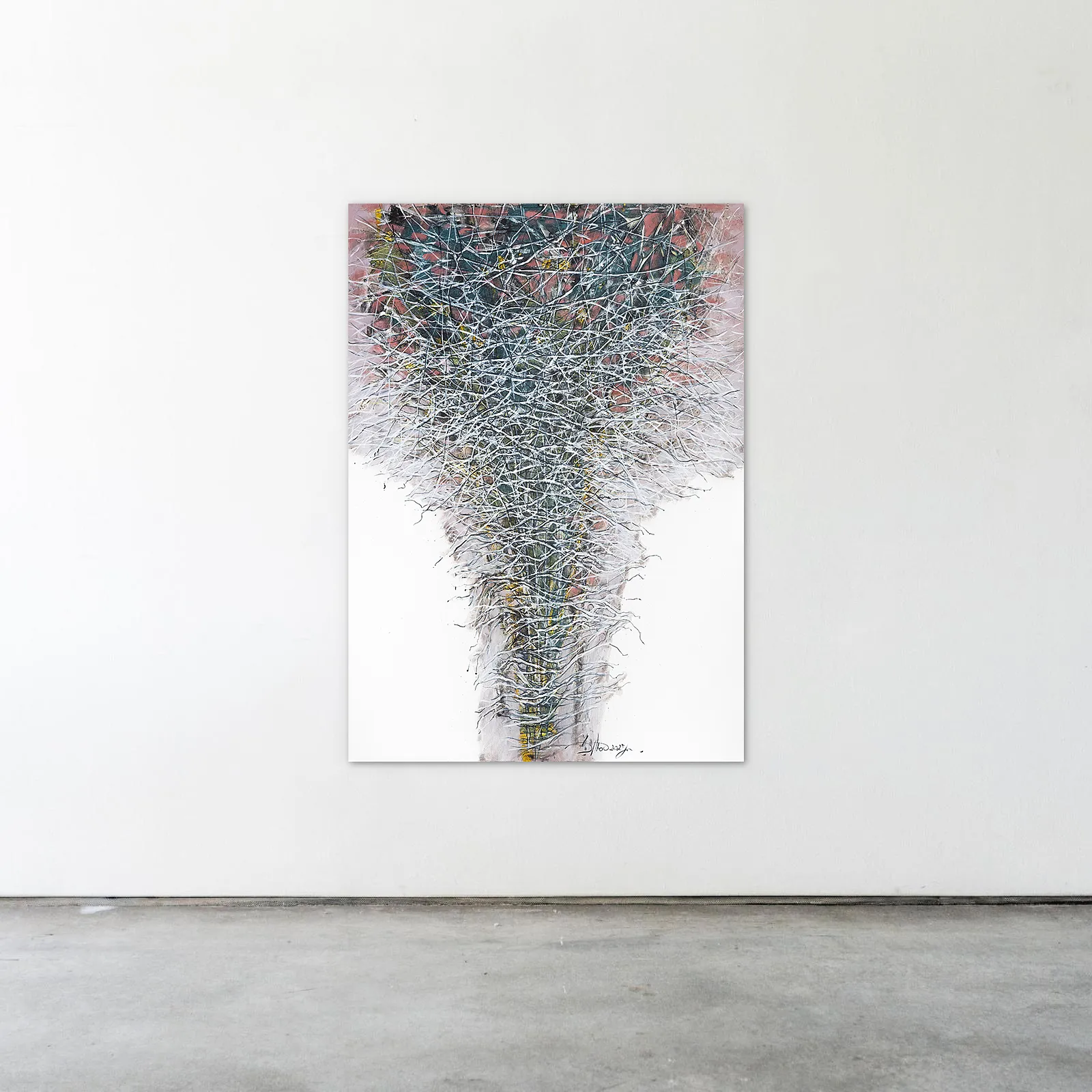 Image of Blooming by Liudmyla Davydenko, size: 100x140 см, made of Oil/canvas, Painting medium, from Lviv, part of the Isolines series, priced at €2500 Photo 3 of 3.