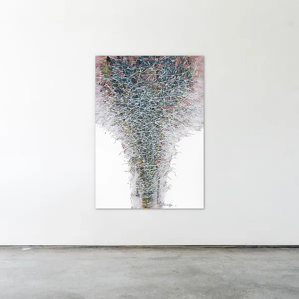 Image of Blooming by Liudmyla Davydenko, size: 100x140 см, made of Oil/canvas, Painting medium, from Lviv, part of the Isolines series, priced at €2500 Photo 3 of 3.