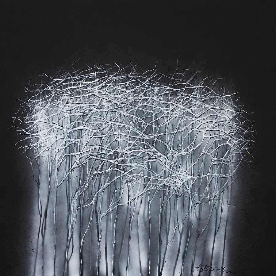 Зображення "State 2" від Людмила Давиденко, розмір: 100x100, медіум: Живопис, серія: Ізолінії, ціна: €1500 Фото 1 з 2.