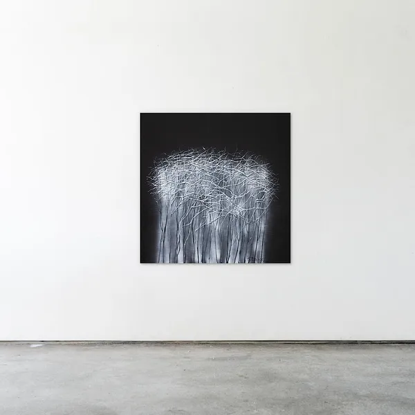 Image of State 2 by Liudmyla Davydenko, size: 100x100, made of oil/canvas, Painting medium, part of the Isolines series, priced at €1500 Photo 2 of 2.