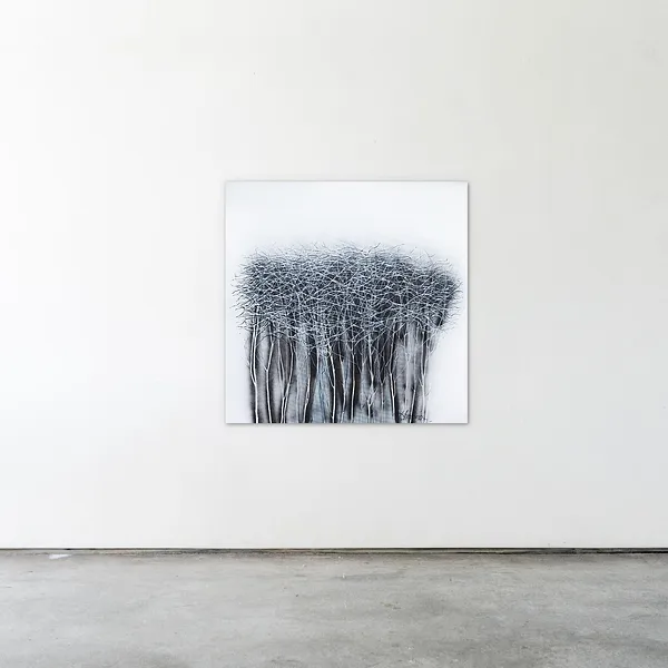 Image of State 1 by Liudmyla Davydenko, size: 100x100, made of oil/canvas, Painting medium, part of the Isolines series, priced at €1500 Photo 2 of 2.