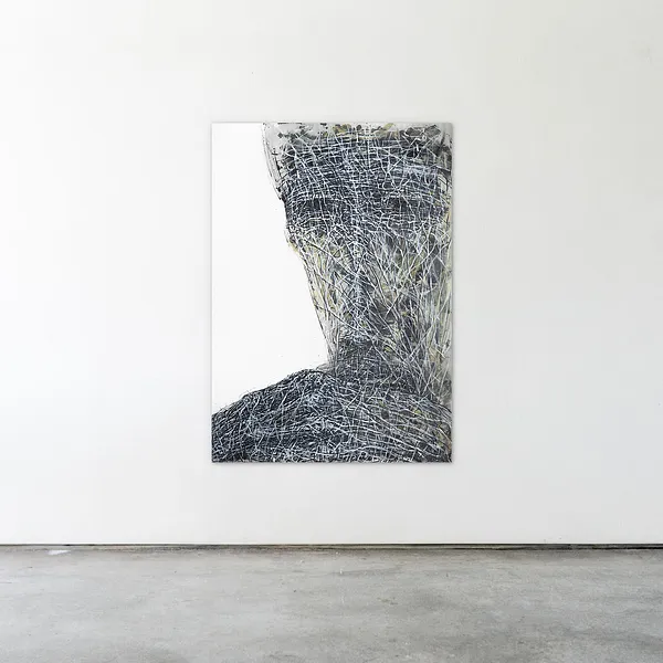 Image of In Silence by Liudmyla Davydenko, size: 100x140 см, made of oil/canvas, Painting medium, part of the Holova/Head series, priced at €2500 Photo 2 of 2.