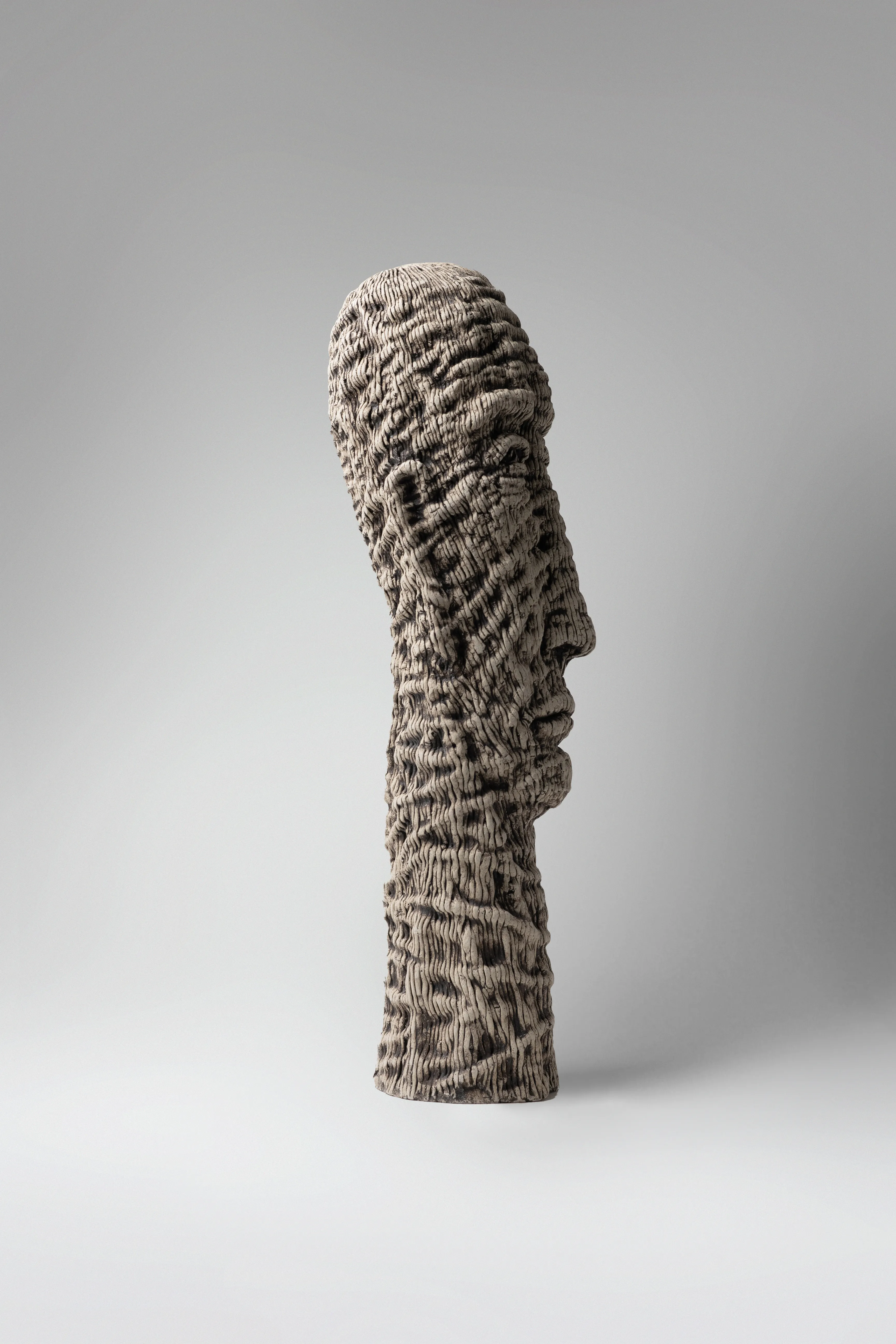 Image of View by Liudmyla Davydenko, size: 51х14х16, made of chamotte, glaze, Sculpture medium, part of the Holova/Head series, priced at €1000 Photo 2 of 3.