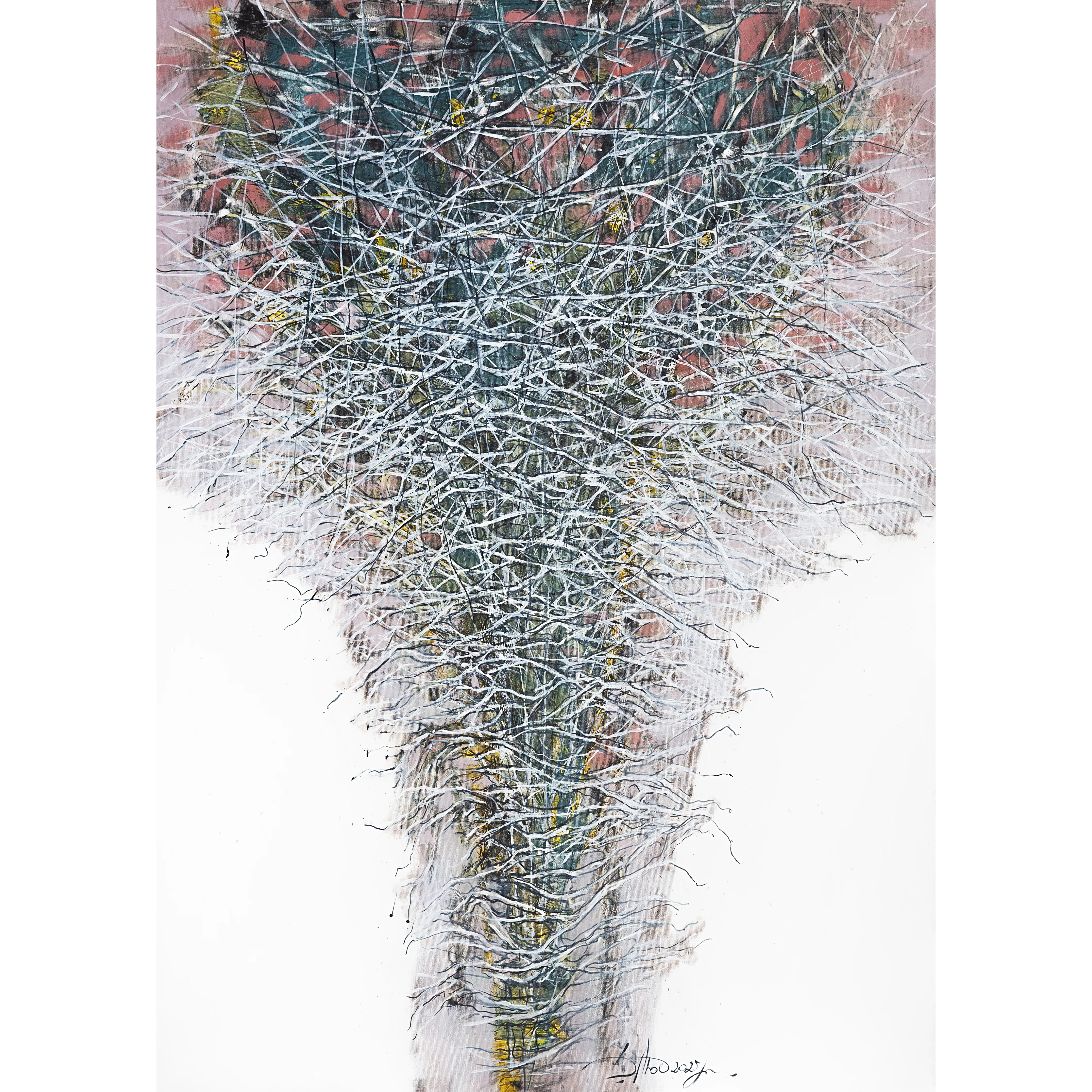 Image of Blooming by Liudmyla Davydenko, size: 100x140 см, made of Oil/canvas, Painting medium, from Lviv, part of the Isolines series, priced at €2500